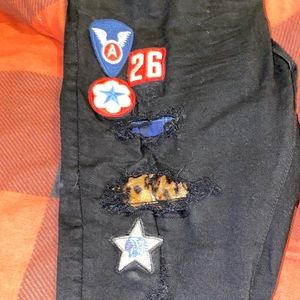 Mike amiri art patch jeans